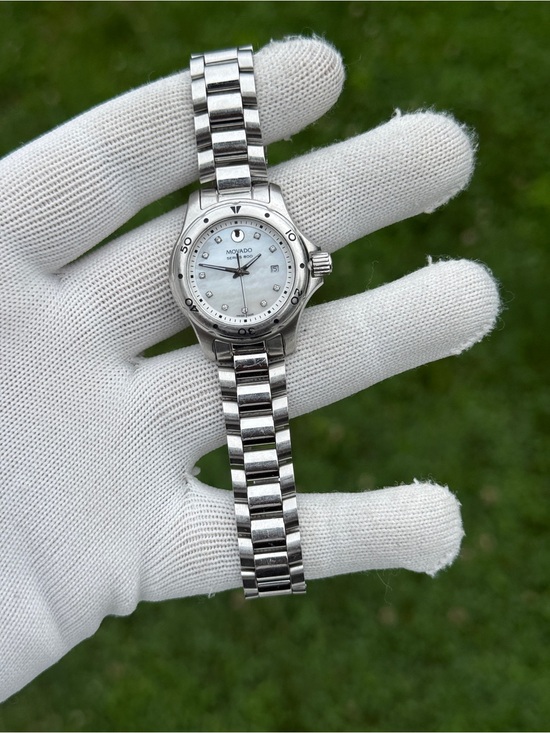 Movado Series 800 Stainless Steel Women\'s Bracelet Diamond mother of pearl watch main image 14